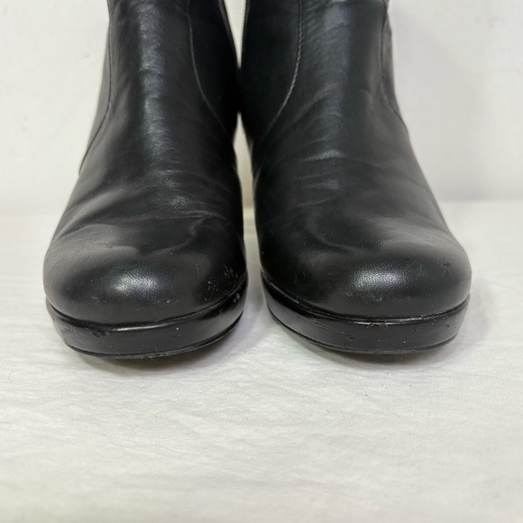 Nine & Co Vintage 90s Y2K Genuine Leather Platform Heeled Boots Booties 8.5 - Picture 4 of 16